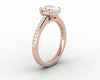 Larisa 1.0 Ct Oval Cut Engagement Ring with Side Stones