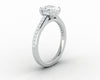 Larisa 1.0 Ct Oval Cut Engagement Ring with Side Stones