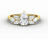 Kristen 0.8 Ct Pear Cut and Marquise Engagement Ring