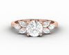 Kristen 1.0 Ct Round Cut and Marquise Engagement Ring