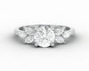 Kristen 1.0 Ct Round Cut and Marquise Engagement Ring
