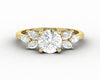 Kristen 1.0 Ct Round Cut and Marquise Engagement Ring