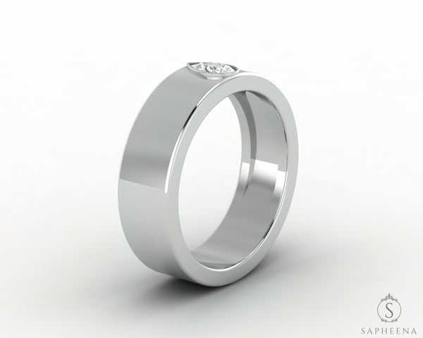 Icarus 6mm Pear Cut Moissanite Men's Wedding Band