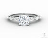 Giulia 1.0 Ct Cushion Cut Engagement Ring With Marquise Side Stones