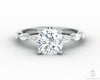 Giulia 1.5 Ct Cushion Cut Engagement Ring With Marquise Side Stones