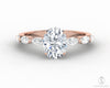 Giulia 1.0 Ct Oval Cut Engagement Ring With Marquise Side Stones