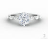 Giulia 1.0 Ct Oval Cut Engagement Ring With Marquise Side Stones