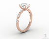 Giulia 2.0 Ct Oval Cut Engagement Ring With Marquise Side Stones