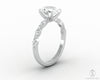 Giulia 2.0 Ct Oval Cut Engagement Ring With Marquise Side Stones