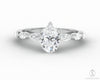 Giulia 1.0 Ct Pear Cut Engagement Ring With Marquise Side Stones
