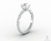 Giulia 1.0 Ct Round Cut Engagement Ring With Marquise Side Stones