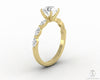 Giulia 1.0 Ct Round Cut Engagement Ring With Marquise Side Stones