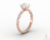 Giulia 1.0 Ct Cushion Cut Engagement Ring With Marquise Side Stones