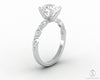 Giulia 1.5 Ct Cushion Cut Engagement Ring With Marquise Side Stones