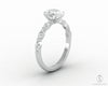 Giulia 1.0 Ct Oval Cut Engagement Ring With Marquise Side Stones