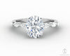 Giulia 2.0 Ct Oval Cut Engagement Ring With Marquise Side Stones