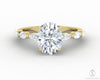 Giulia 2.0 Ct Oval Cut Engagement Ring With Marquise Side Stones