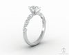 Giulia 1.0 Ct Pear Cut Engagement Ring With Marquise Side Stones