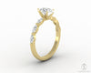 Giulia 1.0 Ct Pear Cut Engagement Ring With Marquise Side Stones