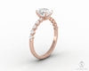 Juliet  1.5 Ct Oval Cut Moissanite Engagement Ring With Side Stones