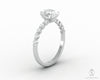 Juliet  1.5 Ct Oval Cut Moissanite Engagement Ring With Side Stones