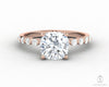 Juliet 1.5 Ct Cushion Cut Moissanite Engagement Ring With Side Stones