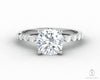 Juliet 1.5 Ct Cushion Cut Moissanite Engagement Ring With Side Stones