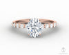 Juliet  1.5 Ct Oval Cut Moissanite Engagement Ring With Side Stones