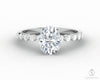 Juliet  1.5 Ct Oval Cut Moissanite Engagement Ring With Side Stones