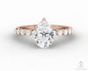 Juliet 1.5 Ct Pear Cut Moissanite Engagement Ring With Marquise Side Stones