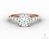 Juliet 1.0 Ct Round Cut Moissanite Engagement Ring With Marquise Side Stones