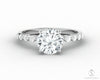 Juliet 1.0 Ct Round Cut Moissanite Engagement Ring With Marquise Side Stones