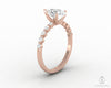 Juliet 1.5 Ct Pear Cut Moissanite Engagement Ring With Marquise Side Stones