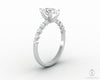Juliet 1.5 Ct Pear Cut Moissanite Engagement Ring With Marquise Side Stones