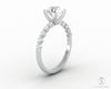 Juliet 1.0 Ct Round Cut Moissanite Engagement Ring With Marquise Side Stones