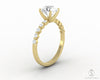 Juliet 1.0 Ct Round Cut Moissanite Engagement Ring With Marquise Side Stones