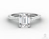Demi 1.7 Ct Emerald Cut Engagement Ring with Side Stones