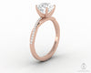 Demi 1.5 Ct Cushion Cut Engagement Ring with Side Stones