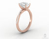 Demi 1.7 Ct Emerald Cut Engagement Ring with Side Stones