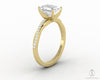 Demi 1.7 Ct Emerald Cut Engagement Ring with Side Stones