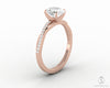 Demi 1.0 Ct Oval Cut Engagement Ring with Side Stones
