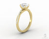 Demi 1.0 Ct Oval Cut Engagement Ring with Side Stones