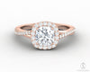 Demi 1.5 Ct Cushion Cut Halo Engagement Ring with Side Stones