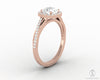 Demi 1.5 Ct Cushion Cut Halo Engagement Ring with Side Stones