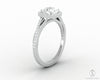 Demi 1.5 Ct Cushion Cut Halo Engagement Ring with Side Stones