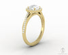Demi 1.5 Ct Cushion Cut Halo Engagement Ring with Side Stones