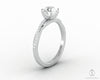 Demi 1.0 Ct Round Cut Engagement Ring with Side Stones