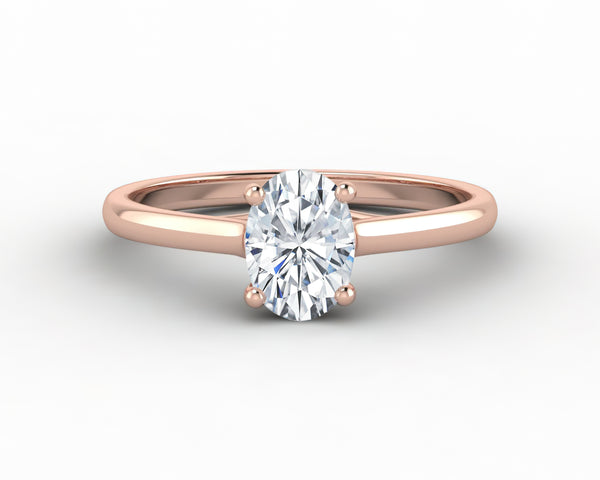 Nora 0.8 Ct Solitaire Oval Cut Engagement Ring