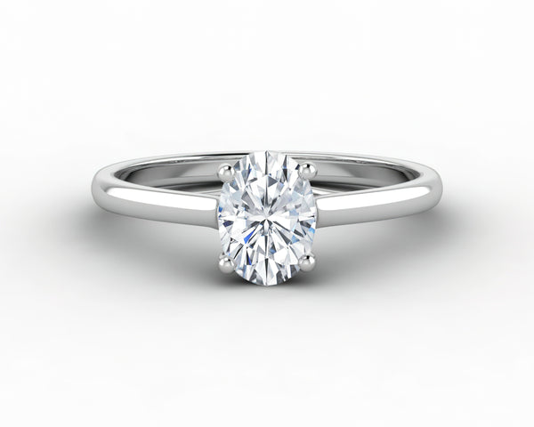 Nora 0.8 Ct Solitaire Oval Cut Engagement Ring