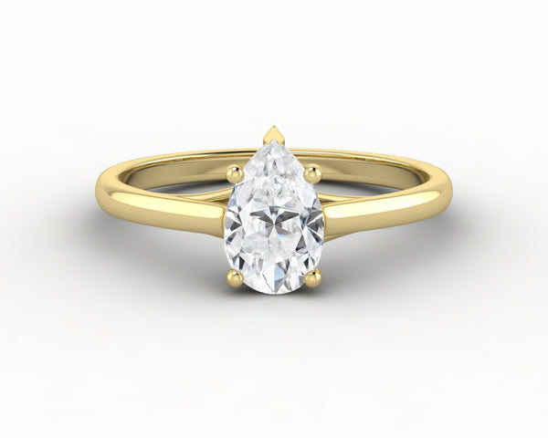 Nora 0.75 Ct Solitaire Pear Cut Engagement Ring
